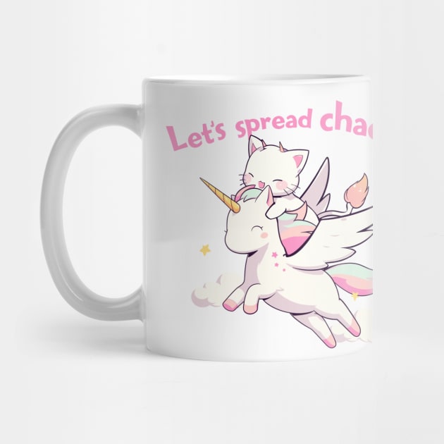 Unicorn cat Let's spread chaos by Myanko